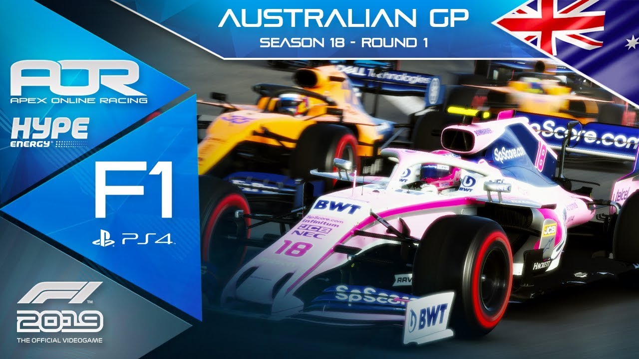 F1 2019 AOR Hype Energy F1 League PS4 S18 R1 AUSTRALIAN GP