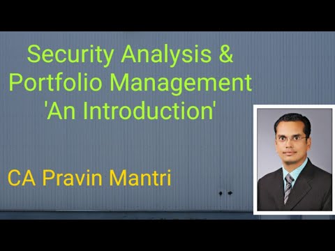 Security Analysis & Portfolio Management