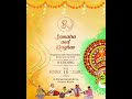 Mesmerizing kerala theme  wedding einvites  customized invitation