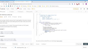 (C#)LeetCode 328  Odd Even Linked List
