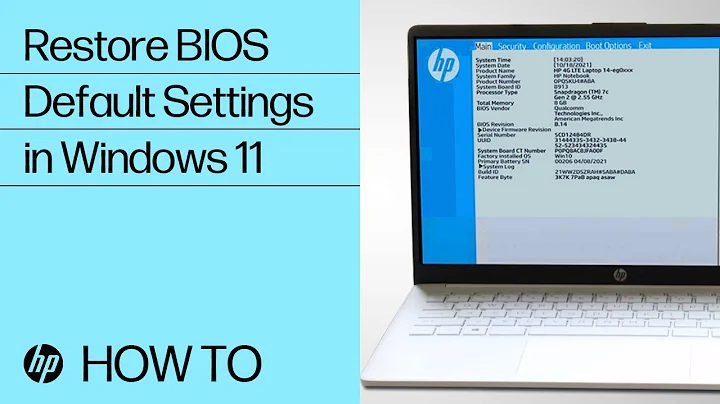 How to Restore BIOS Default Settings in Windows 11 | HP Computer Service | HP Support