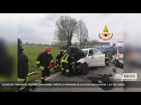 SCONTRO TRA AUTO: MUORE UN 54ENNE, FERITE 5 PERSONE DI CUI DUE GRAVISSIME  | 23/04/2022