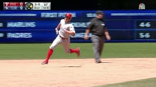 PHI@TOR: Bourjos smacks a triple to right field