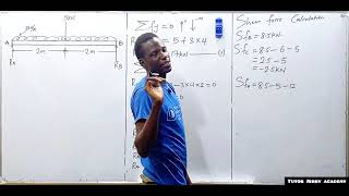 FE Exam Review: Shear Force & Bending Moment Diagram | Simply Supported Beam with UDL & Point Load