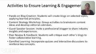 Key Considerations for Planning the Unit on Blogging and Content Planning