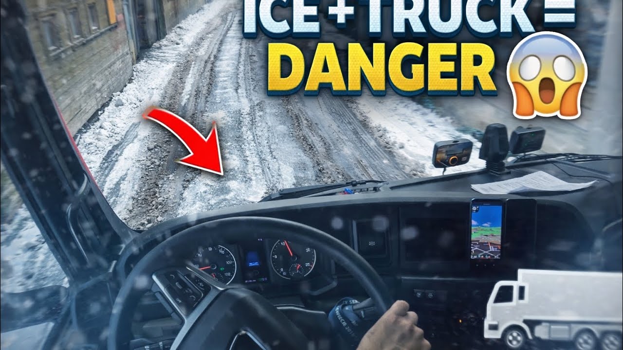 Extreme Truck Driving on a Slippery Road ❄️🚛