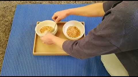 Montessori Practical Life - Dry Spooning