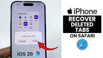 [iOS 26] How to Recover Closed Safari Tabs on iPhone - Reopen Closed Tabs