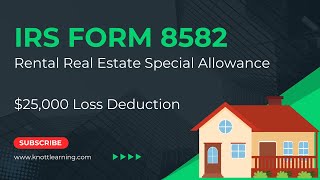 IRS Form 8582 (Passive Activity Loss)  Special Allowance for Rental Real Estate Losses