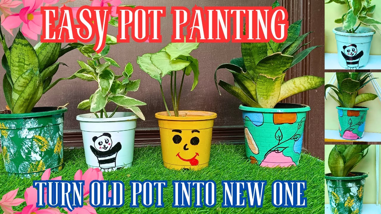 How To Decorate Old Planters To Make Them New Plastic Pot Painting Maxresdefault