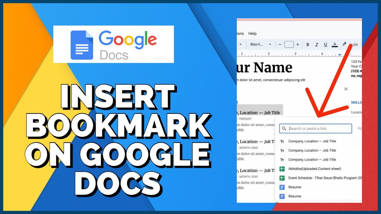 How To Add Bookmark In Google Docs 2023 Insert Bookmark In Google Docs