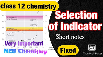 Class 12 Chemistry Selection Indicator || Important Question|| Class 12 Volumetric Analysis Question