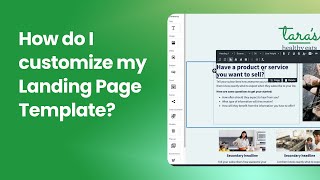 How do I customize my Landing Page Template