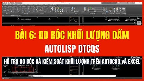 Bài 6. HDSD Autolisp DTCQS đo bóc và kiểm soát khối lượng dầm từ Autocad và Excel #autolisp #dtc