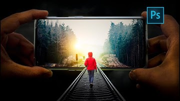 Train Inside the Phone Manipulation | 3D Effect |  Photoshop CC Tutorial