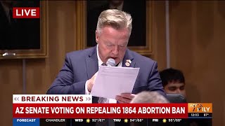 Arizona Senate voting to repeal near-total abortion ban