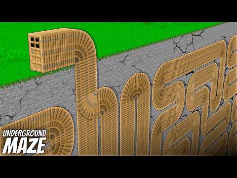 UNDERGROUND MAZE DOOR in Minecraft ! Longest Door !