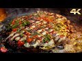 Ultimate Okonomiyaki! - 4K ASMR Winter Forest Cooking