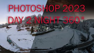 Workshop Day 2 Night 360° Panorama in Photoshop, lights, spots, starmap