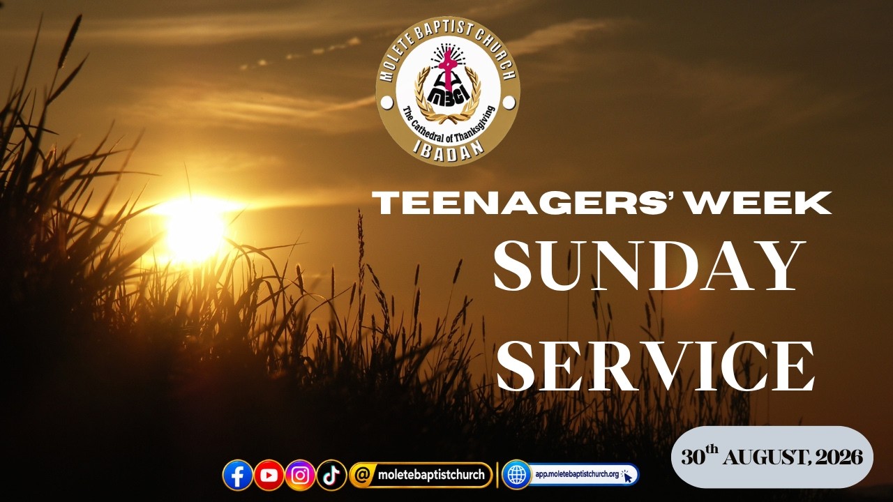 TEENAGERS' WEEK SUNDAY SERVICE || YORUBA SERVICE || 30th AUGUST, 2026 THEME: MERCY FOR MORE