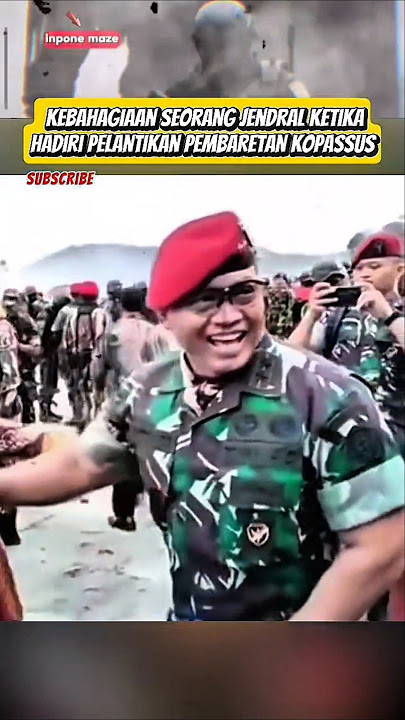 This General Was Very Happy When He Attended His Son's Beret Ceremony‼️#kopassus #inauguration #t...
