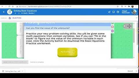 Submitting Assignment in with Edgenuity
