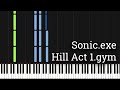 Sonic.exe Hill Act 1 (Piano Tutorial) [Synthesia]