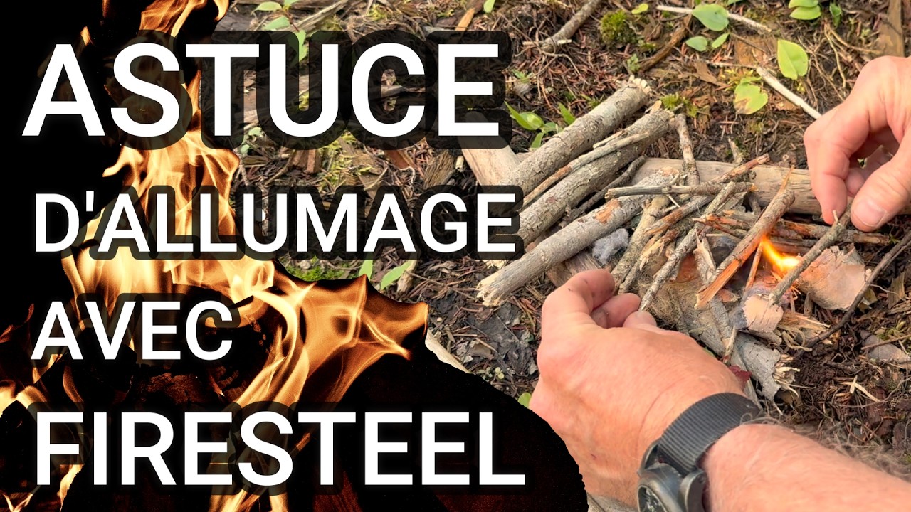ASTUCE D'ALLUMAGE AVEC FIRESTEEL #survie #astuce #firesteel