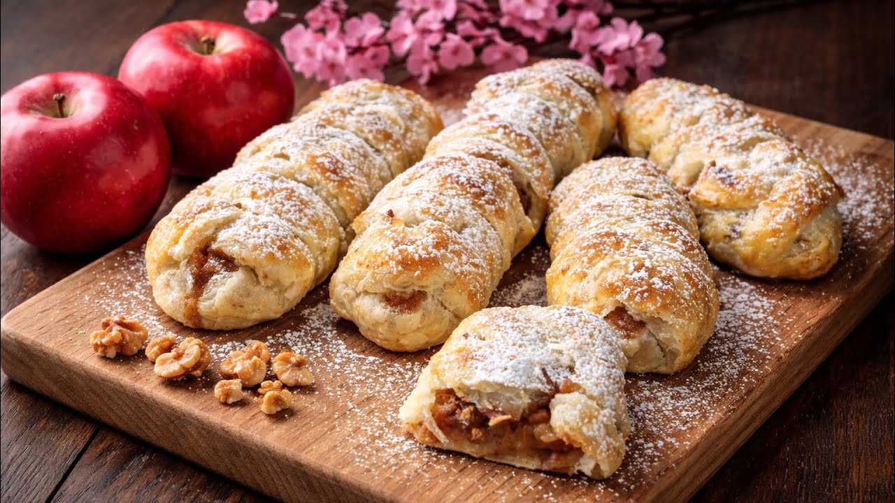Mini Apfelstrudel aus Blätterteig – schneller & einfacher geht’s nicht 🍎