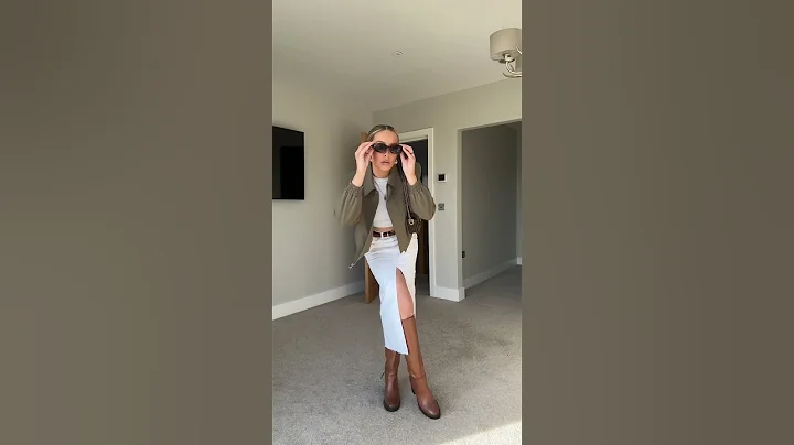 Styling my new white denim maxi skirt 💕