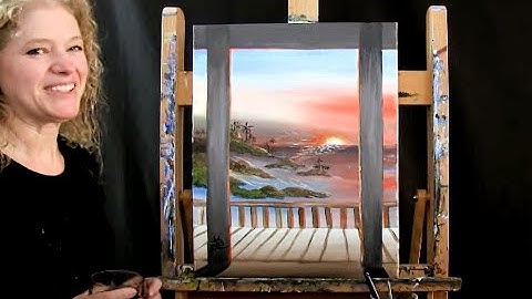 SUNSET BALCONY | Paint and Sip | Step by Step Acrylic Painting Tutorial for Beginners