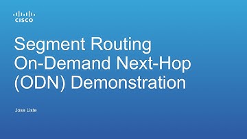 Segment Routing On-Demand Next-hop (ODN) Demo