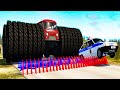 Police Spike Strip Crashes #32 - Beamng drive