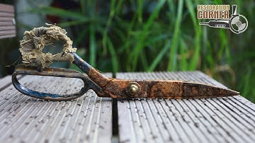 Rusty Japanese Scissors Restoration ~ Made in 1983