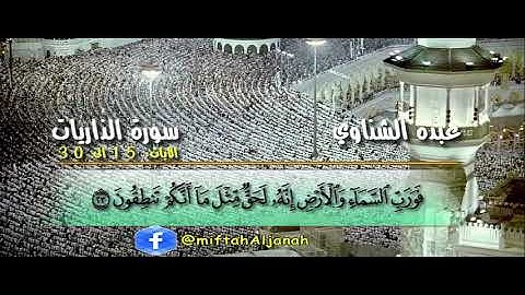 القارئ عبده الشناوي سورة الذاريات الآيات 15 الى 30