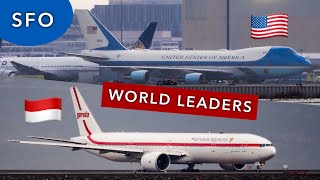 SUPER RARE!!! Planespotting APEC 2023 World Leaders: San Francisco International Airport