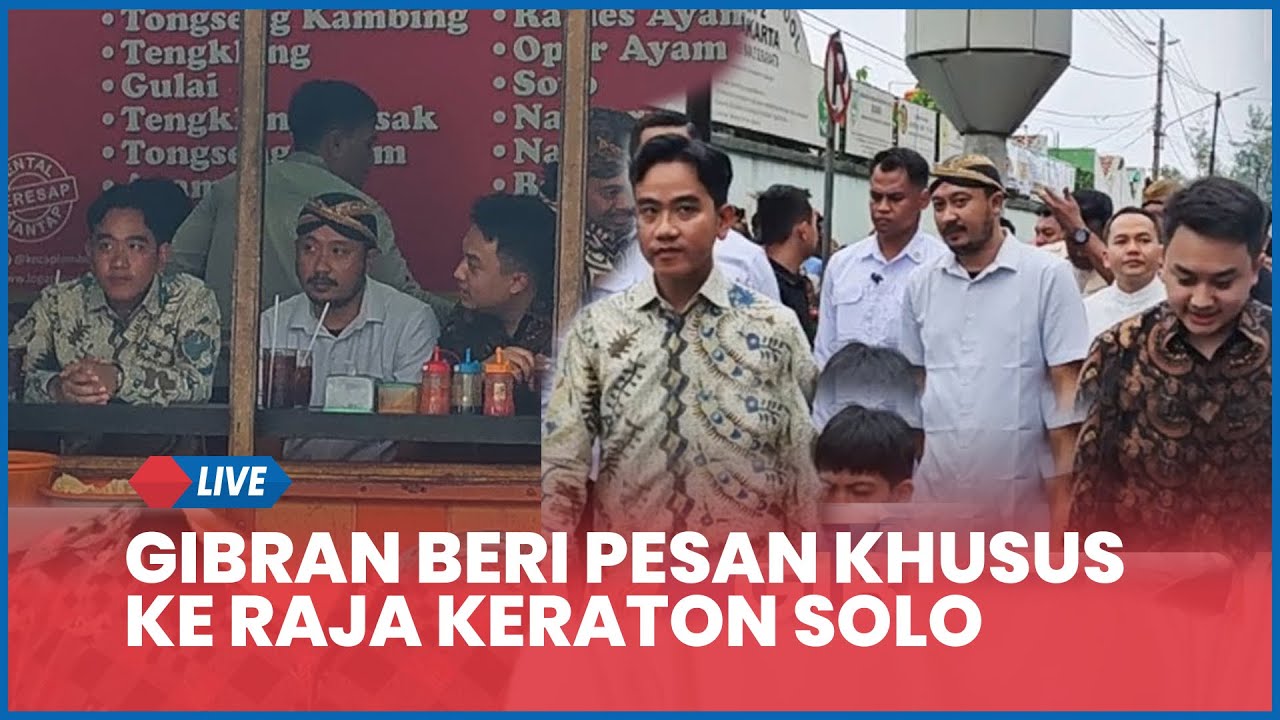 Momen Akrab Wapres Gibran Makan Sate Bareng Dua Raja Keraton Solo, Beri Pesan Khusus