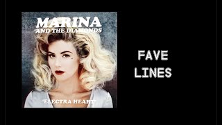 Electra Heart but it’s all my favorite lines