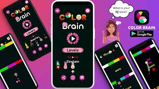 Best Free Android Game 2023, Color Brain - IQ level Tester Tricky Brain Training puzzle color game screenshot 1