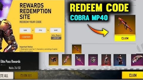 COBRA MP40 REDEEM CODE - para SAMSUNG,A3,A5,A6,A7,J2,J5,J7,S5,S6,S7,S9,A10,A20,A30,A50