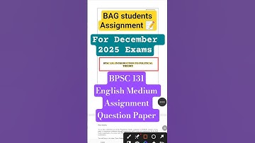 BPSC 131 English Medium Assignment Question Paper #ignou #bpsc131 #assignment  #ytshorts #shorts