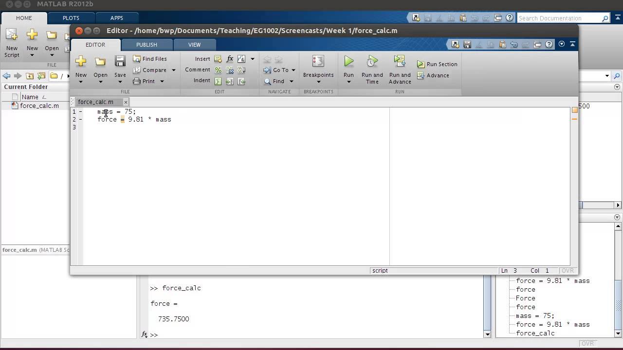 Week 3 - Part 4: Saving Scripts - YouTube