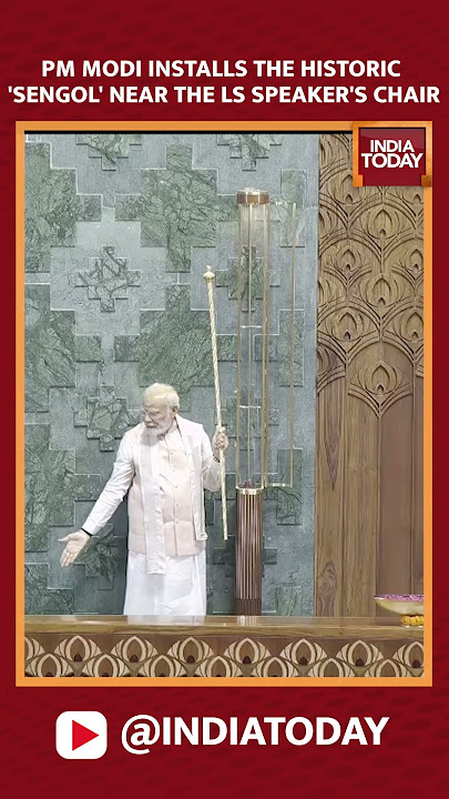 'Sengol' Installed In New Parliament By PM Modi With Speaker Om Birla