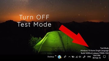 How To Disable Test Mode On Windows