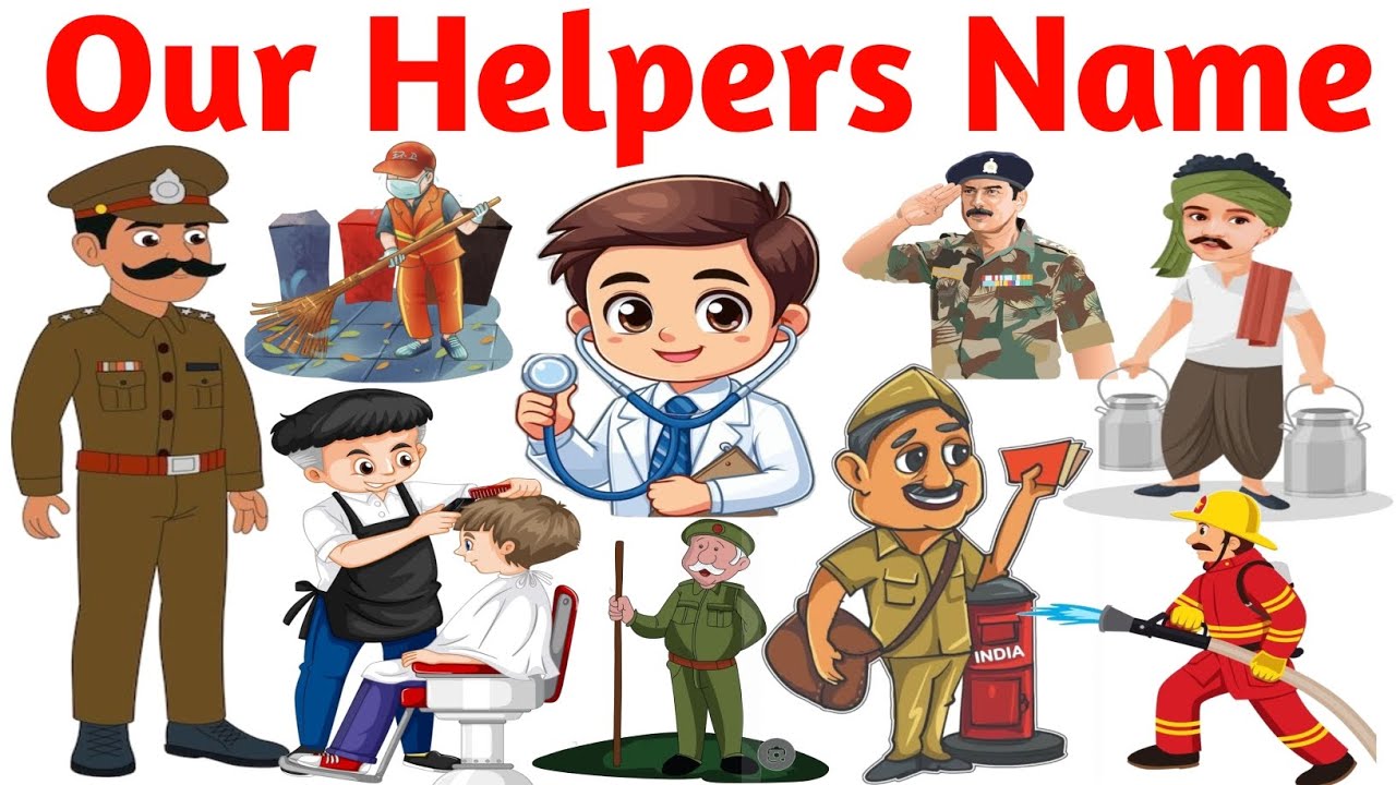 Our Helpers | 20 Our Helpers Name | Community Helpers for Kids | Our Helpers in Englis | हमारे सहायक