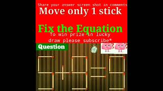 Move only 1 stick puzzle । puzzle game । #shorts #youtubeshorts #games screenshot 5