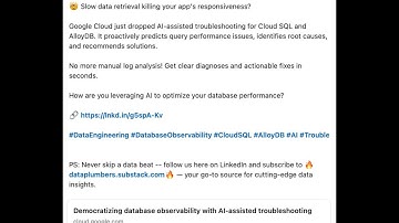 [57] [Video] How AI Is Revolutionizing Database Troubleshooting