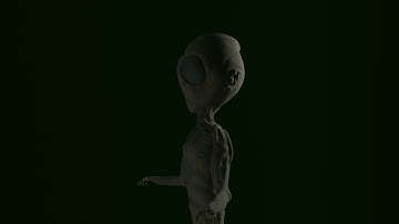 Classic gray alien. Sculpted in Oculus Medium, rendered in Blender.
