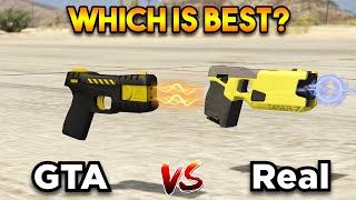 GTA 5 STUN GUN VS REAL TASER GUN (WHO DID IT BETTER?) screenshot 2