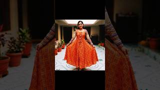 saree convert to maxi dress 🧡🧡orange maxi..🧡🧡 #convert #kurti #maxi #fashion #shorts